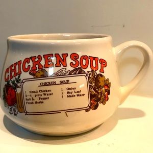 Vintage chicken soup mug
